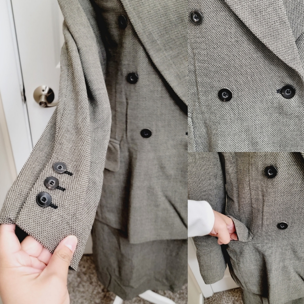 ESCADA Vintage Gingham Suit Set, Suit Blazer & Pencil Skirt - Picture 6 of 16